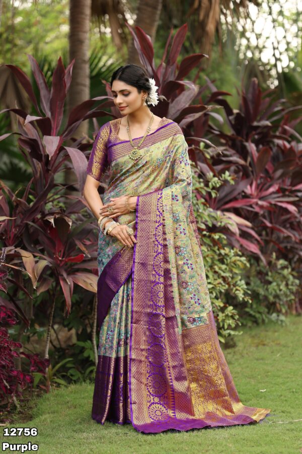 kanjivaram pattu silk saree - Image 2