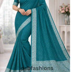 Emerald Green Printed Saree