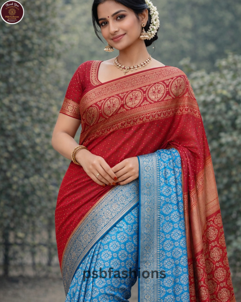 Dual-Tone Banarasi Silk Saree