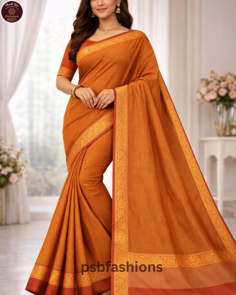 Mustard Silk Saree