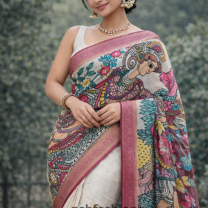 Kalamkari Print Saree