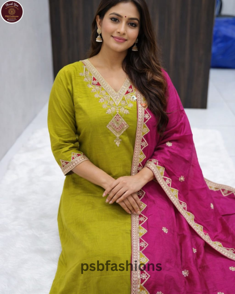 HANDWORK KURTI WITH PANT AND DUPPTA SET 😍