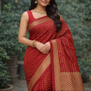 Royal Zari Striped Silk Saree