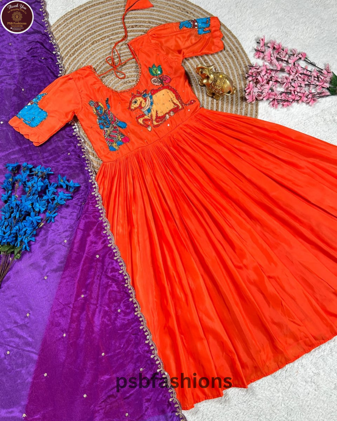 Pongal Special Sree Krishana Jii Anarkali with Dupatta๐ - Image 4