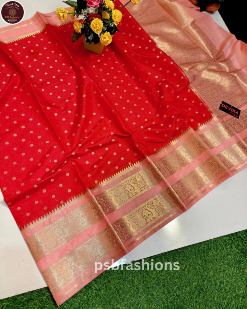 Banarasi semi katan silk febric
